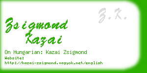 zsigmond kazai business card